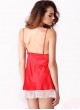 Red Sexy Lace Nightdress & Lace Cami +Satin Thong